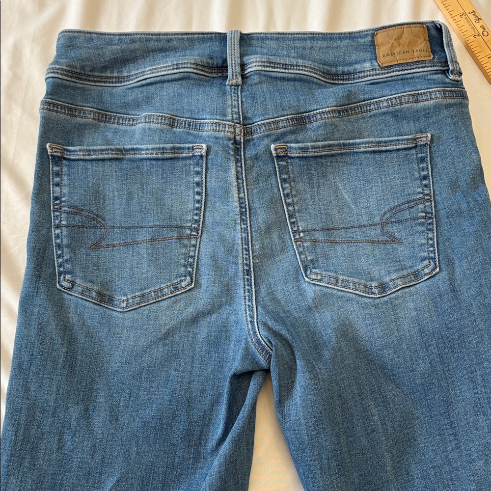 American Eagle Outfitters Kick Boot Jeans - Size 8 X-Long - Picture 8 of 10